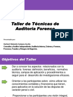 Presentación Taller de Técnicas de Auditoría Forense