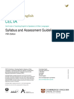 Celta: Syllabus and Assessment Guidelines