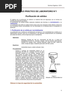 Purificación de Sólidos - Laboratorio