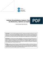 Analisis Geoestadistico Espacio Tiempo Basado en Distancias y Splines Con Aplicaciones