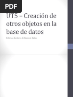 Creación de Otros Objetos de La Base de Datos