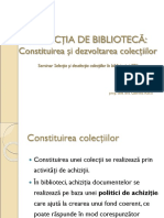 Colectia de Biblioteca - Constituirea Si Dezvoltarea Colectiilor