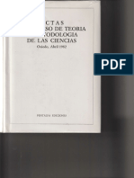 1982 - Actas I Congreso de Teoría y Metodología de Las Ciencias