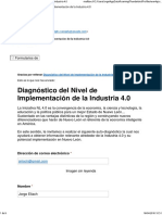 Diagnóstico Del Nivel de Implementación de La Industria 4.0