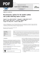 Reconstructive Options For The Medial Canthus and Eyelids Following Tumor Excision