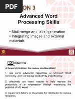 L3 Advanced Word Processing Skills