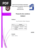 Unidad 5 Proyecto de Caminos