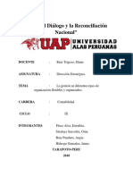 La Gestión en Diferentes Tipos de Organización Flexibles y Organizados