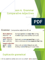 Lesson A Thursday Grammar. Comparative Adjectives