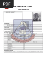 ABUBAKAR Clearance and Eligibility Form Old