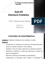 Aula 03 - Estrutura Dos Sólidos Cristalinos - Parte 1