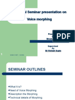 Technical Seminar Presentation On Voice Morphing