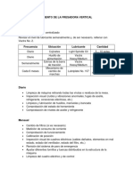 Plan de Mantenimiento de La Fresadora Vertical