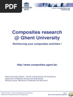 Composites Research at Ghent University: Reinforcing Your Composites Activities !