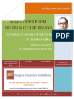 Selections From Sri Sri and Other Essays - DR Kallury Syamala