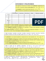 Monomios y Polinomios PDF