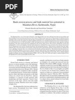 Bank Erosion Process and Bank Material Loss Potential in Manahara River, Kathmandu, Nepal