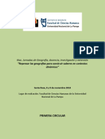 6tas Jornadas de Geografía, Docencia, Investigación y Extensión