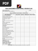 Risk Assessment Monitoring / Review Plan