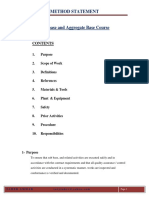 Method Statement - Sub-Base and Aggregate Base Course