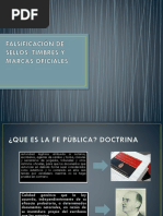 Diapositivas Falsificación de Sellos, Timbres y Marcas Oficiales