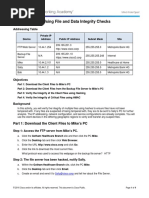 2.5.2.7 Packet Tracer - Using File and Data Integrity Checks