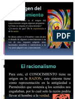 Expocision Epistemologia ORIGEN DEL CONOCIMIENTO