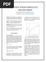 Control de Un Sistema Hidráulico de Segundo Orden