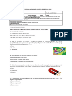 Prueba de Ciencias Naturales Cuarto Año Bàsico Junio Fuerza