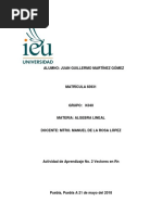 Actividad de Aprendizaje 2. Vectores en RN