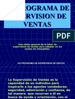 Supervision de Ventas Intangibles.