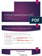 Critical Perspectives in ELT: Professor Sabine Mendes Moura 2. 2015