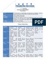 G-Oal R-Ole A-Udience S-Ituation: A. Y. 2018-2019 Performance Task in English 7 First Quarter