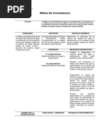 Matriz de Consistencia Poyecto Agua Saneamiento