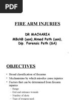 Fire Arm Injuries 4th Yr Forensic