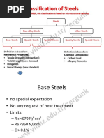 Classification of Steels