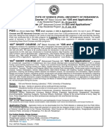 103 Short Course On "GIS and Applications 104 Short Course On GIS and Applications"