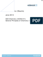 June 2014 MS - Unit 4 Edexcel Chemistry A-Level PDF