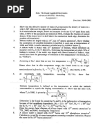 M.E. VLSI and Applied Electronics Advanced MOSFET Modelling Assignment 1 Due Date: 31 01 2011