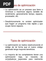 Tipos de Optimizacion