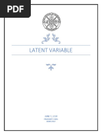 Latent Variable: JUNE 7, 2018