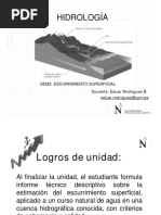 Sesión 3 - HIDROLOGÍA - Escurrimiento Superficial