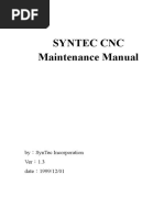 Syntec CNC Maintenance Manual: by Syntec Incorporation Ver 1.3 Date 1999/12/01