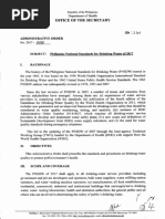 Philippine National Standards For Drinking Water 2017 (DOH AO 2017-0010)