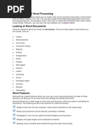 The Principles of Word Processing: Open Office