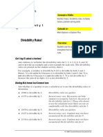 Divisibility Rules PDF