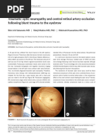 Traumatic Optic Neuropathy and Central Retinal Artery Occlusion Following Blunt Trauma To The Eyebrow