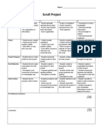 Scroll Project - Rubric