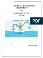 Environmental Engineering Assignment ON Desalination of Water