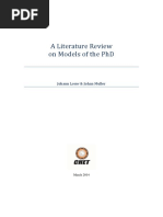 Louw and Muller 2014 Literature Review On Models of The PHD